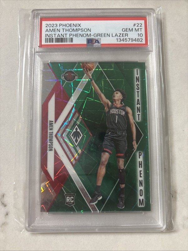 2023 Panini Phoenix - Instant Phenom Amen Thompson Green Lazer /175 (RC) PSA 10
