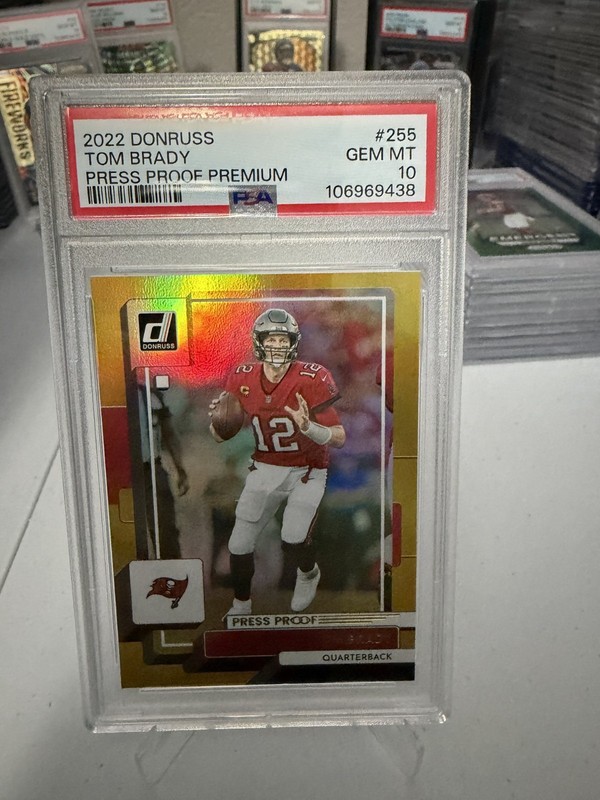 2022 Donruss Tom Brady Press Proof Premium PSA 10 Bucs