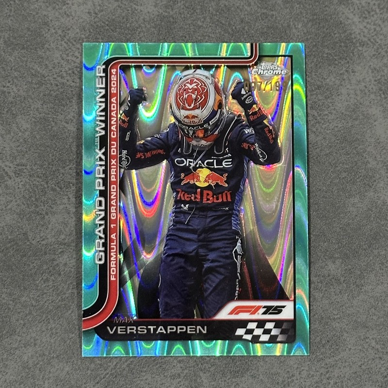 2025 Topps Chrome Formula 1 F1 Max Verstappen Aqua Raywave Refractor /199 #101 view 1