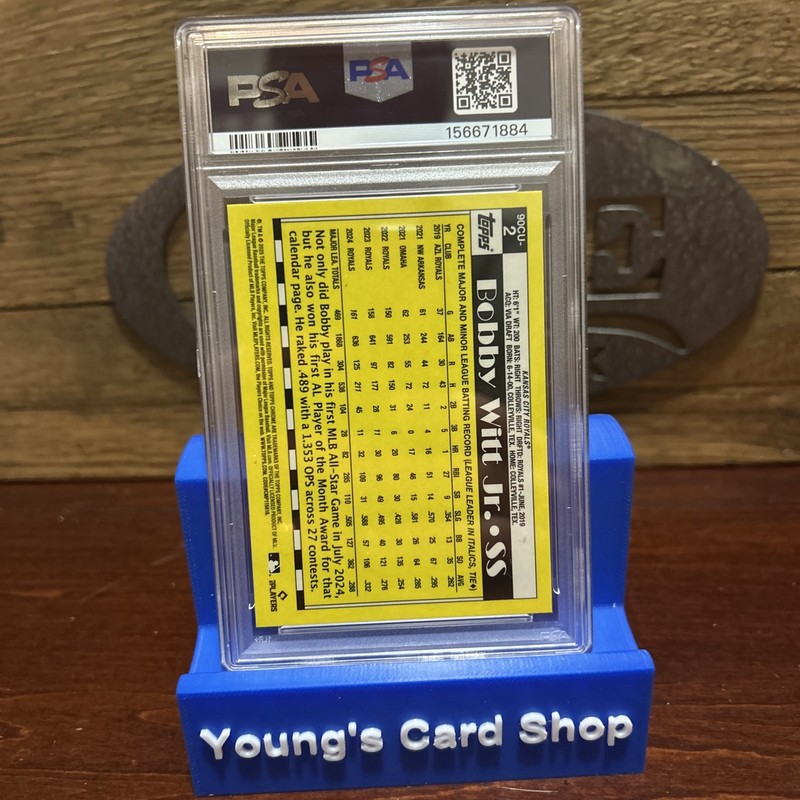 2025 Topps Chrome Update Bobby Witt Jr. 1990 #90CU-2 Royals PSA 10 view 2