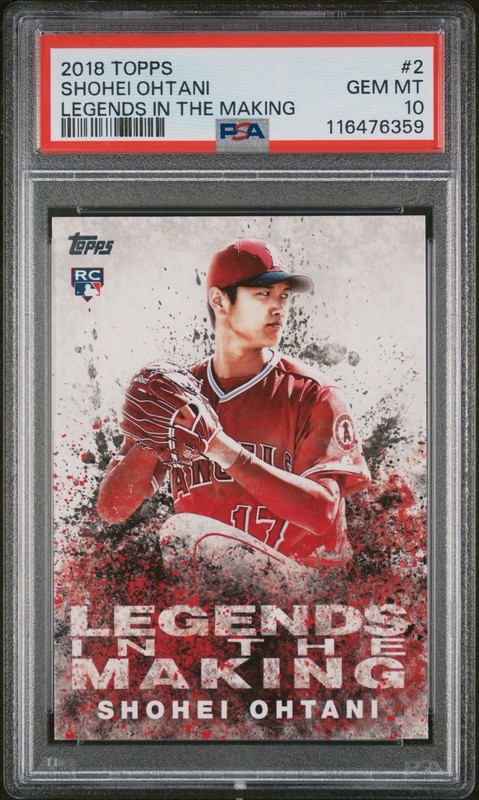Topps 2018 Shohei Ohtani Legends in the Making RC Insert #LITM-2 PSA 10