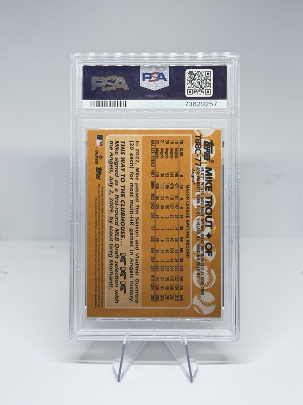 Mike Trout 2023 Topps Silver Pack #T88C-77 PSA 10 view 2