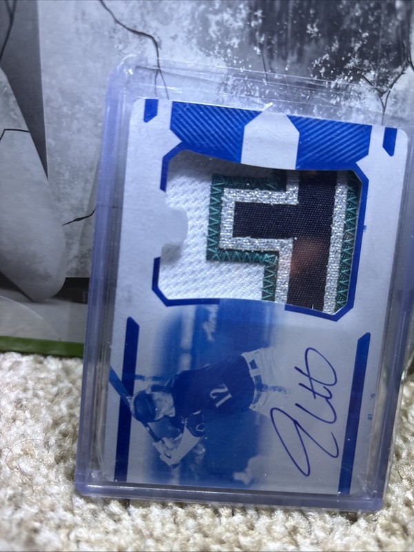 2021 Bandini National Treasures Baseball Evan White Auto One Of One 173