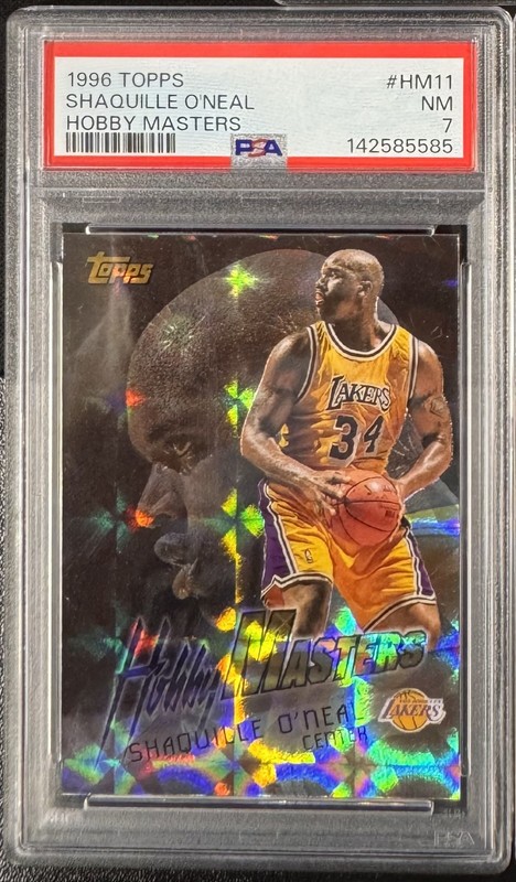 1996 Topps Hobby Masters HM11 Shaquille O’Neal PSA 7 Lakers Insert