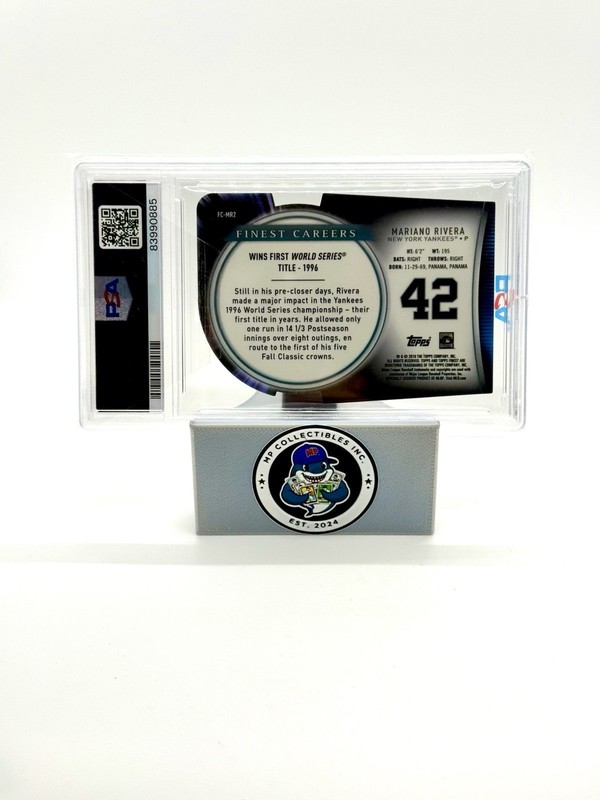 MARIANO RIVERA 2019 Topps Finest Careers #FC-MR2 Die Cut PSA 10 POP 4 - YANKEES view 2