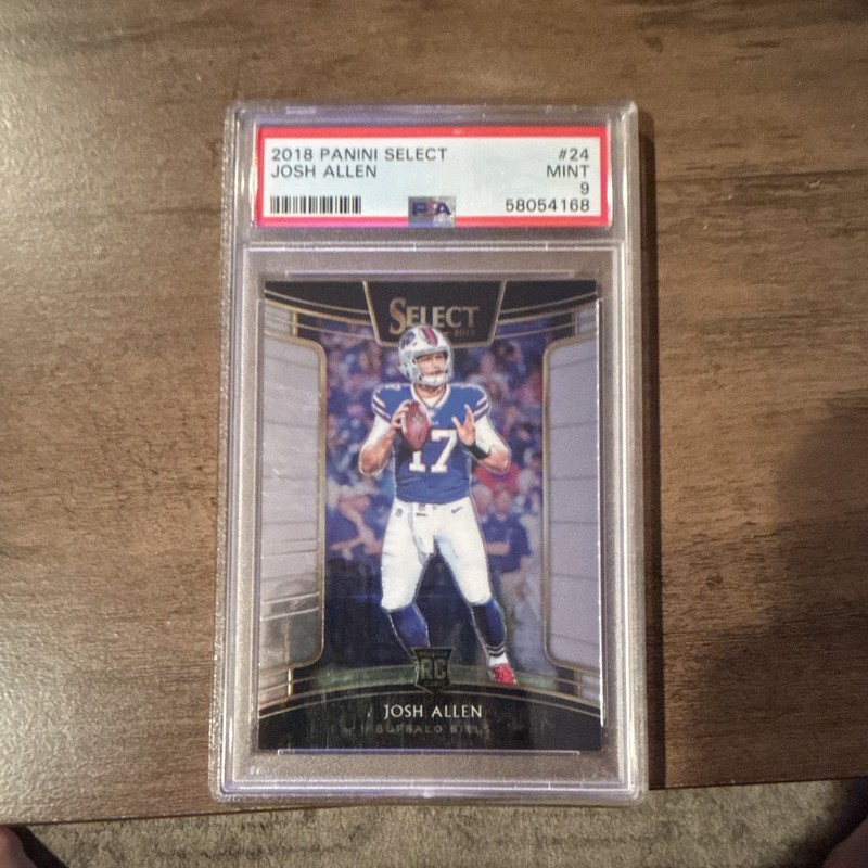 2018 Panini Select Josh Allen Rookie RC #24 PSA 9 Mint Buffalo Bills