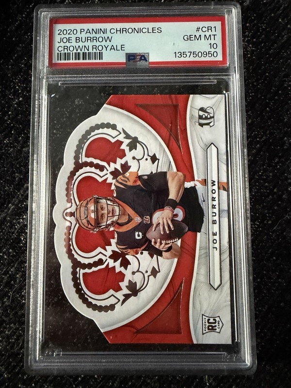 2020 Panini Chronicles - Crown Royale Joe Burrow #CR-1 (RC) PSA 10 BENGALS