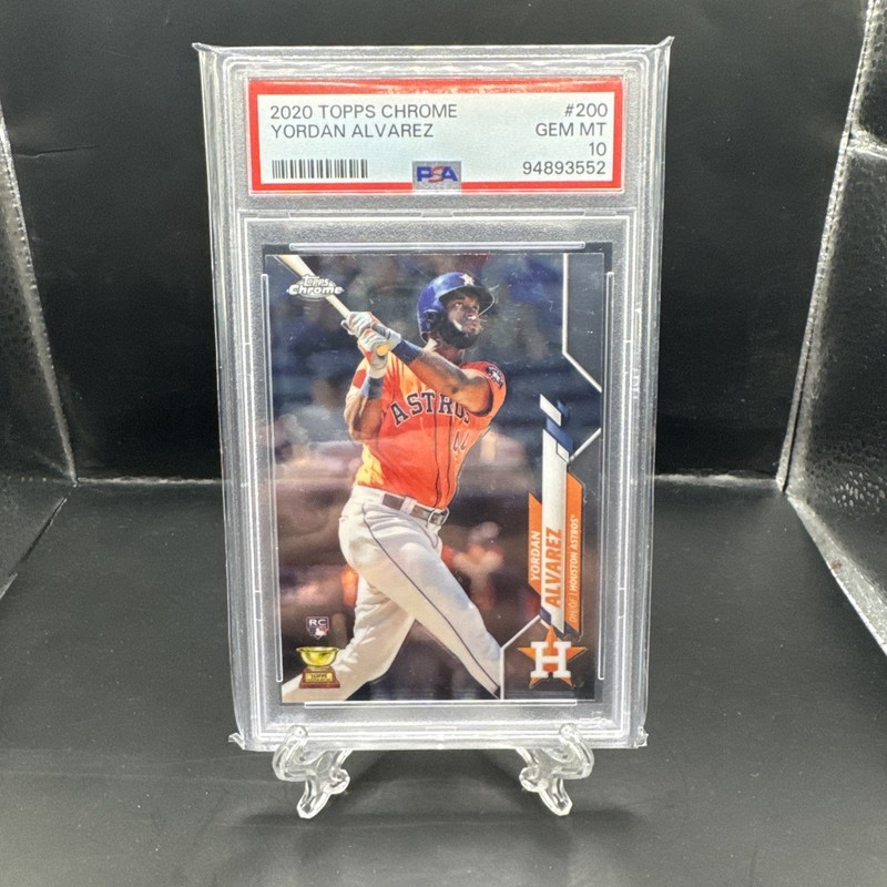 2020 TOPPS CHROME YORDAN ALVAREZ RC #200 PSA 10 GEM MINT ASTROS