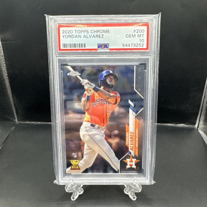 2020 TOPPS CHROME YORDAN ALVAREZ RC #200 PSA 10 GEM MINT ASTROS