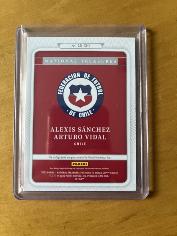 2022 Panini National Treasures Dual Auto Arturo Vidal, Alexis Sanchez /99 view 2