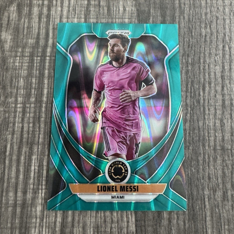 Panini Prizm 2025 FIFA Club World Cup Lionel Messi Teal Seismic #200 27/49 