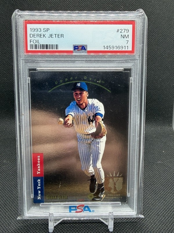 1993 SP Derek Jeter Foil #279 Rookie RC PSA 7