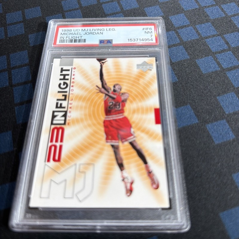 1998 UD MJ Living Legend Michael Jordan In Flight PSA 7