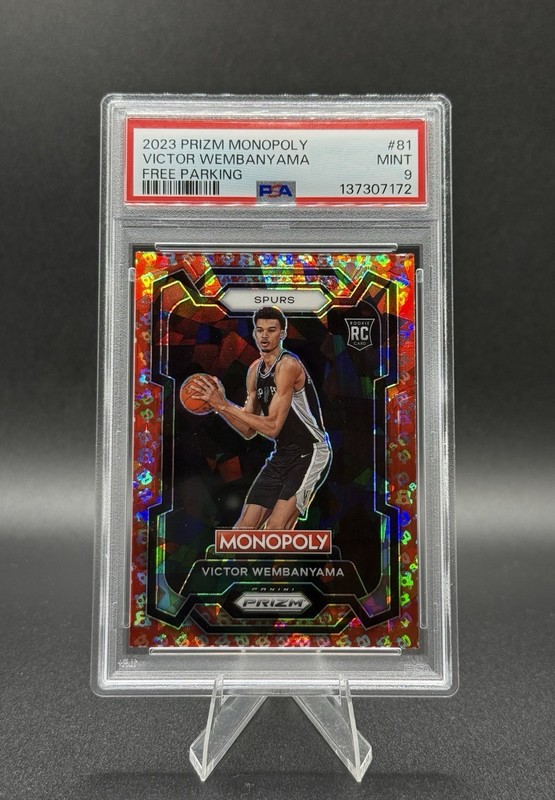2023 Prizm Monopoly Victor Wembanyama Free Parking PSA 9 ROOKIE ✅