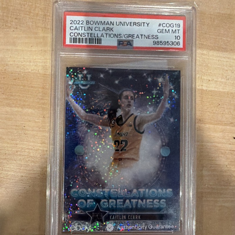 2022 Bowman U Best CAITLIN CLARK #COG19 Constellations of Greatness PSA 10