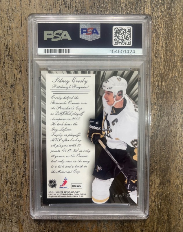 2012 Fleer Retro Diamond Tribute Sidney Crosby RARE PSA 9  view 2