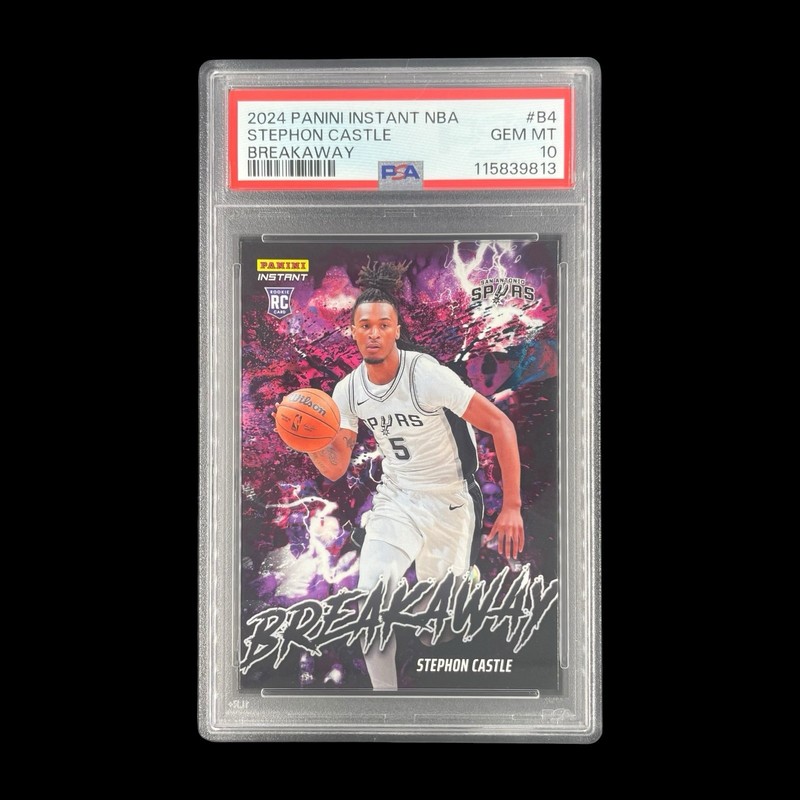 STEPHON CASTLE PSA 10 ROOKIE 2024-25 Panini Instant Breakaway SP /1355 Spurs RC