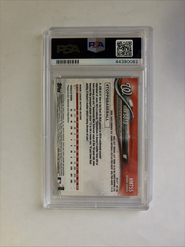 2018 Topps Chrome Update - Juan Soto #HMT55 (RC) PSA 10 view 2