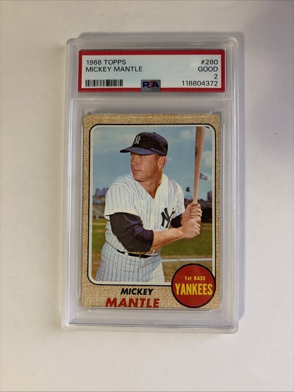 1968 Topps - Mickey Mantle #280 PSA 2
