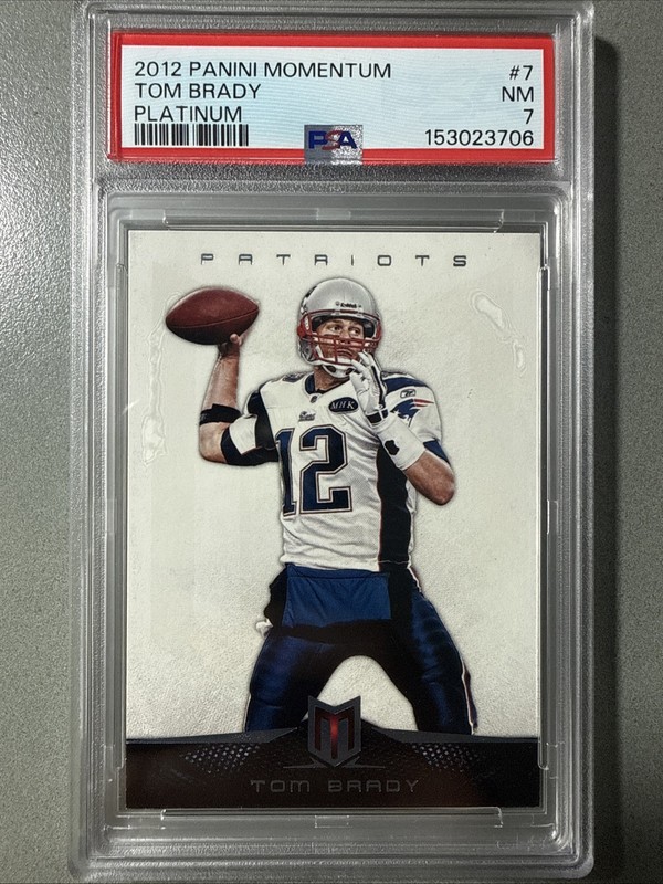 2012 Panini Momentum Platinum /49 Tom Brady #7 PSA 7 Highest Grade!