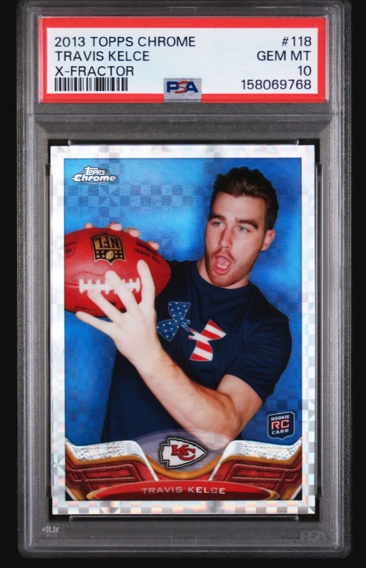 2013 Topps Chrome - Travis Kelce #118 Retail X-Fractor (RC) PSA 10🔥🔥🔥