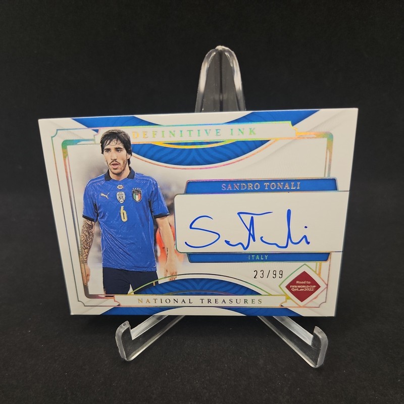 2022 National Treasures Road to FIFA World Cup /99 Sandro Tonali Auto DI-ST