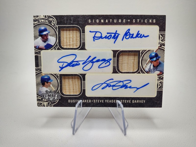 2025 Leaf Lumber Signature Sticks Triple Baker/Garvey/Yeager Autos Pewter 1/3 AU
