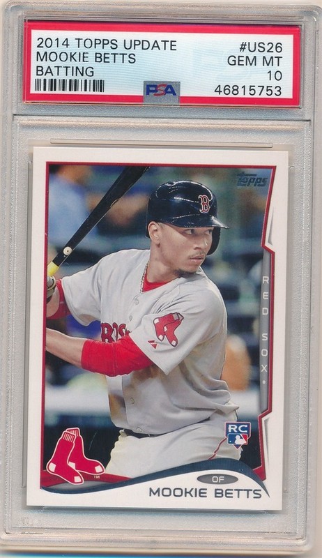 MOOKIE BETTS 2014 TOPPS UPDATE #US26 RC ROOKIE RED SOX DODGERS PSA 10 GEM MINT