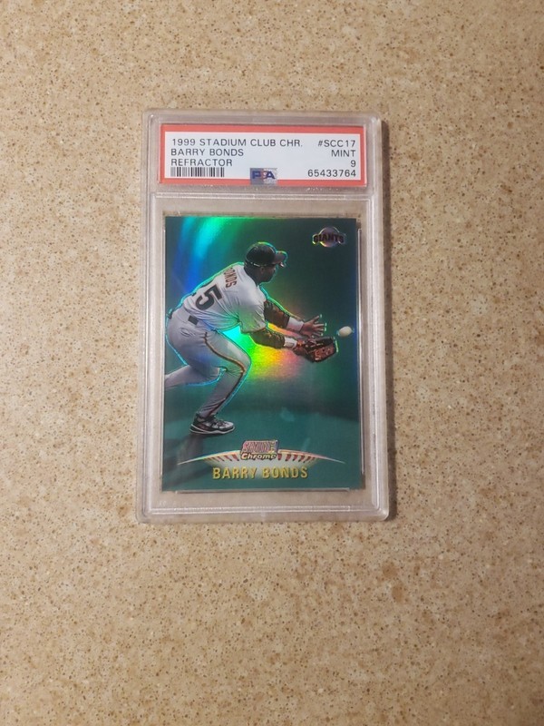 ⚾️1999 STADIUM CLUB CHROME REFRACTOR #SCC17 BARRY BONDS GIANTS PSA 9 MINT