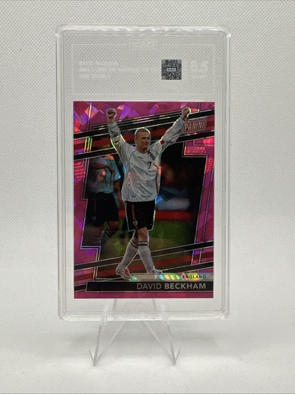 David Beckham England Pink Sparkle /88 TAG 8.5 Near Mint 2024 #60 VIP Panini