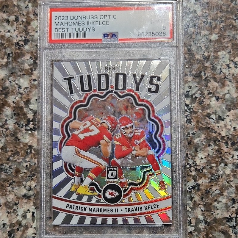 Panini 2023 Donruss Optic Best Tuddys Mahomes II Kelce #BT-PT PSA 9