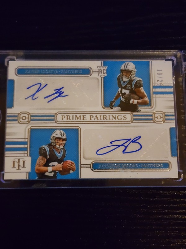 XAVIER LEGETTE JONATHON BROOKS 2024 NATIONAL TREASURES ROOKIE AUTO /25