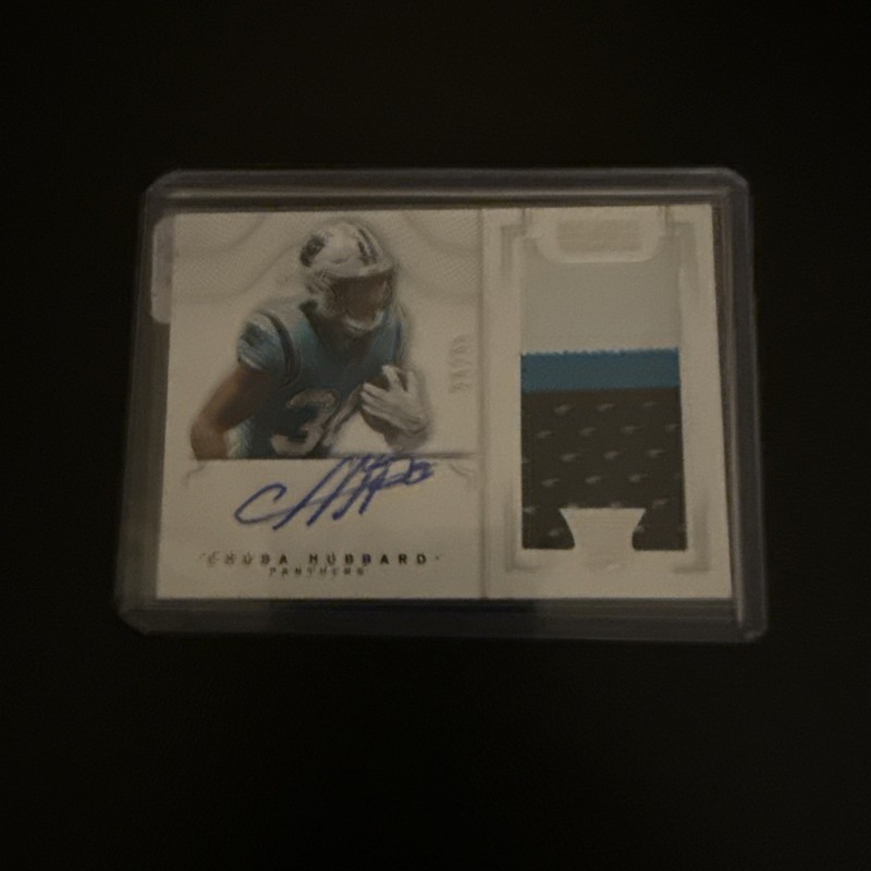 2021 National Treasures Chuba Hubbard Rookie Patch Auto /99