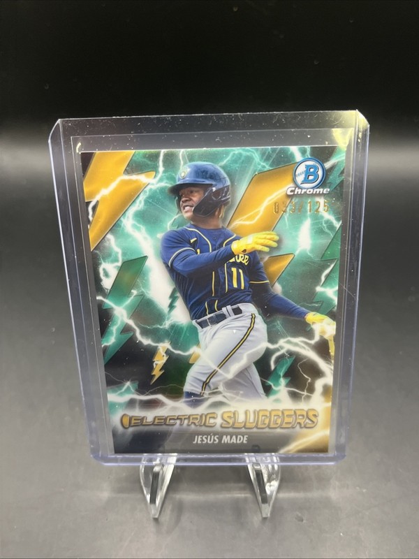 2026 Bowman Chrome Jesus Made Electric Sluggers Aqua Refractor /125