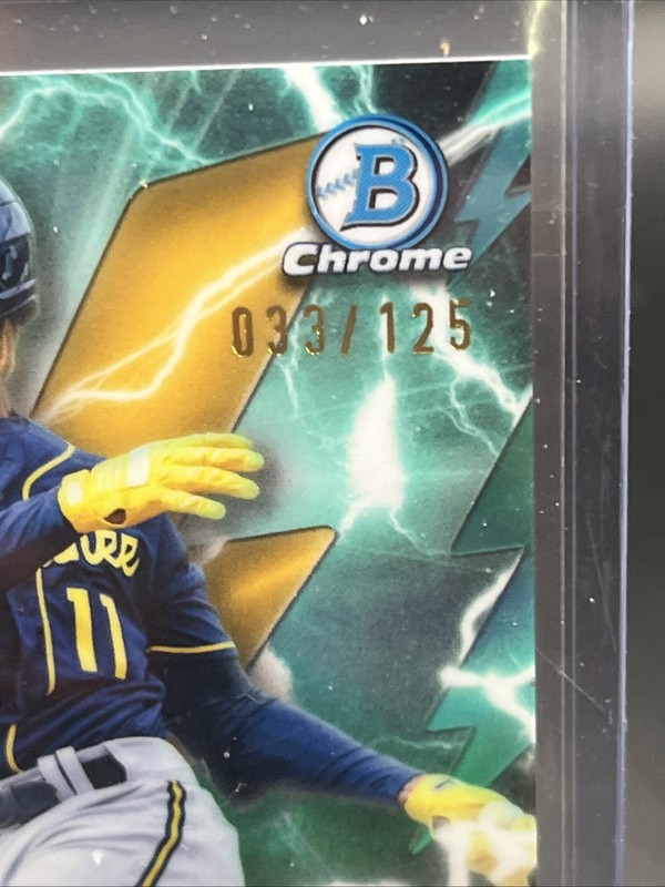 2026 Bowman Chrome Jesus Made Electric Sluggers Aqua Refractor /125 view 2