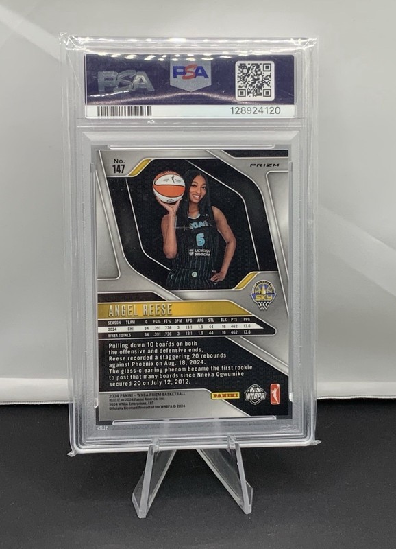 2024 Angel Reese Prizm Ice Rookie PSA 10 view 2