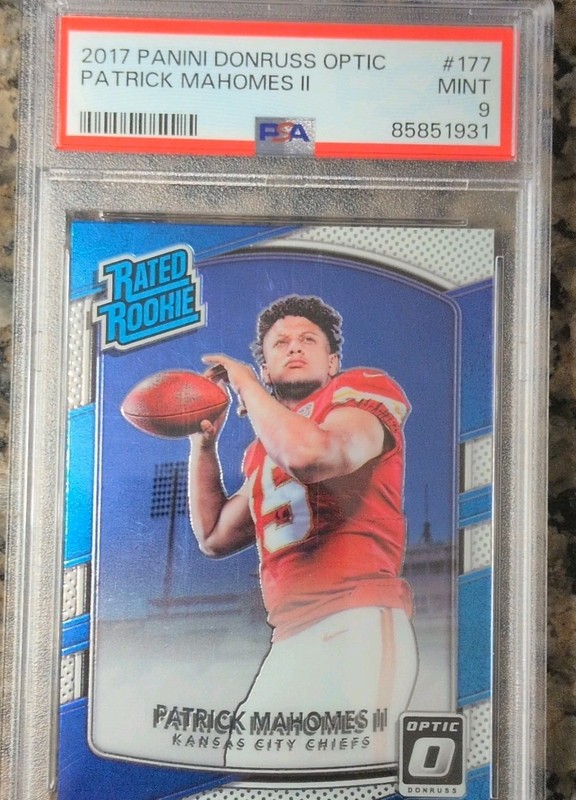 Panini Donruss Optic Rated Rookie Patrick Mahomes II #177 PSA 9 Chiefs 2017