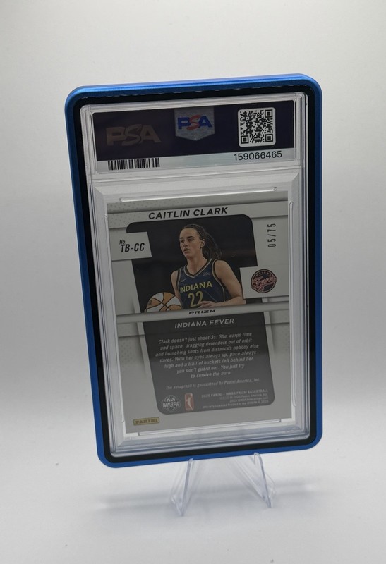 2025 Panini Prizm WNBA Caitlin Clark /75 Auto Pop 2 view 2