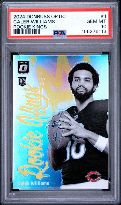 2025 Panini Donruss Optic Caleb Williams Rookie Kings Chicago Bears SP PSA 10 RC