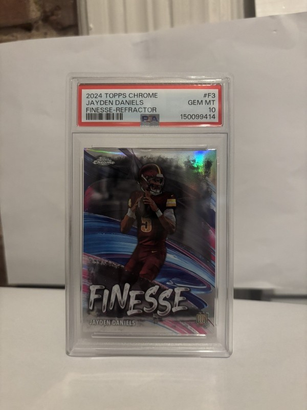 Topps Chrome 2024 Jayden Daniels Finesse Refractor #F-3 PSA 10 Rookie