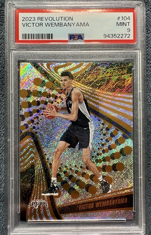 Victor Wembanyama 2023-24 Panini Revolution #104 RC Rookie Spurs PSA 9 MINT RC