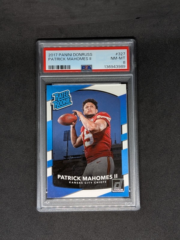 2017 Donruss Patrick Mahomes PSA 8