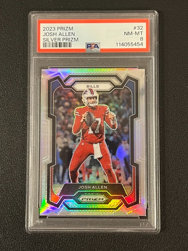 Josh Allen 2023 Prizm Football Silver PSA 8 Bills  32