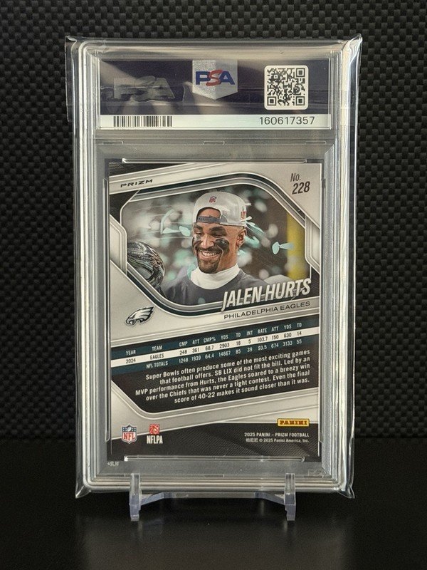 2025 Panini Prizm Jalen Hurts #228 Purple Pulsar Pop 1! view 2