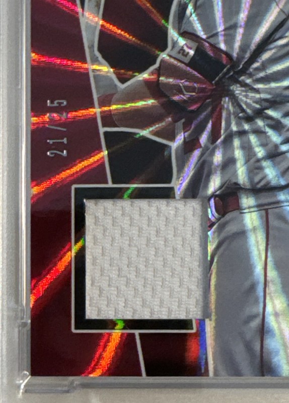 Mike Trout 2017 Panini National Convention Relics Rainbow Spokes /25 PSA 10 Pop1 view 2