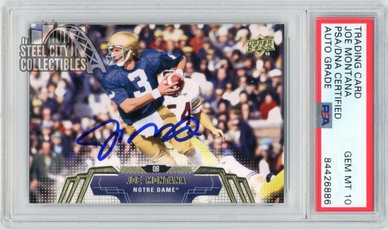 Joe Montana 2014 Upper Deck Autographed Card #15 - PSA/DNA Gem MT 10