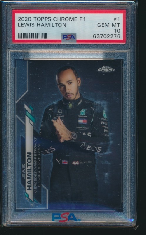 PSA 10 LEWIS HAMILTON 2020 Topps Chrome F1 Formula Racing Mercedes #1 GEM MINT
