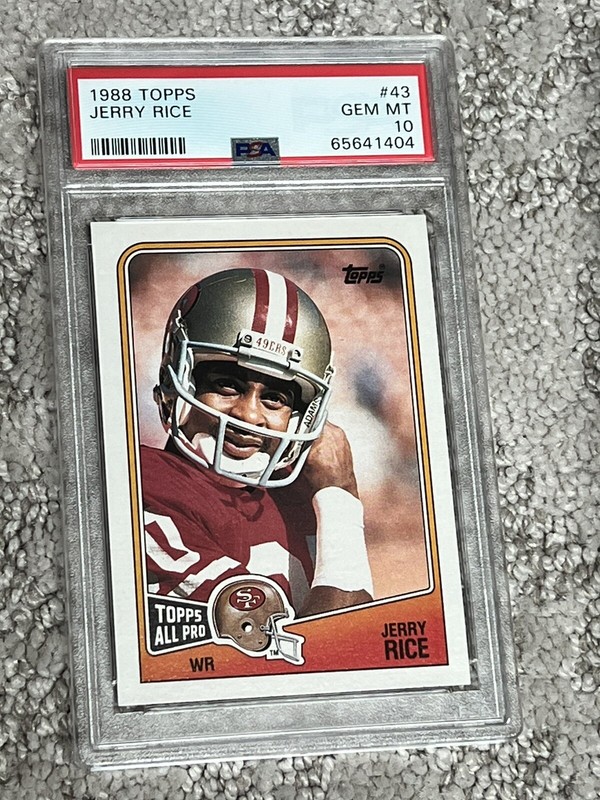 PSA 10 GEM MINT FOOTBALL CARD 1988 TOPPS JERRY RICE HOF SAN FRANCISCO 49ers