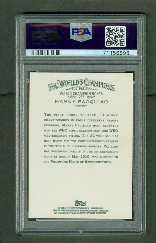 Manny Pacquiao 2011 Topps Allen & Ginter Rookie #262 PSA 9 MINT view 2
