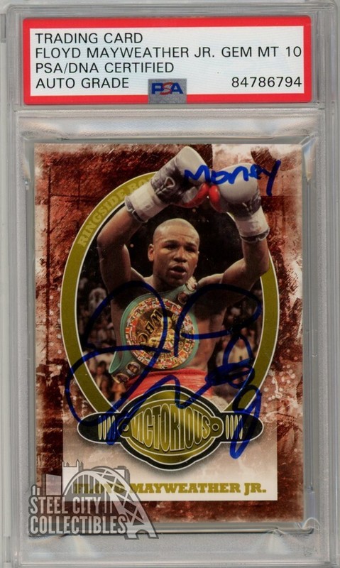 Floyd Mayweather Jr 2010 Ringside Gold Victorious "Money" Auto #86 PSA/DNA 10